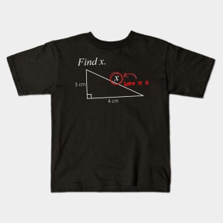 x in the math Kids T-Shirt